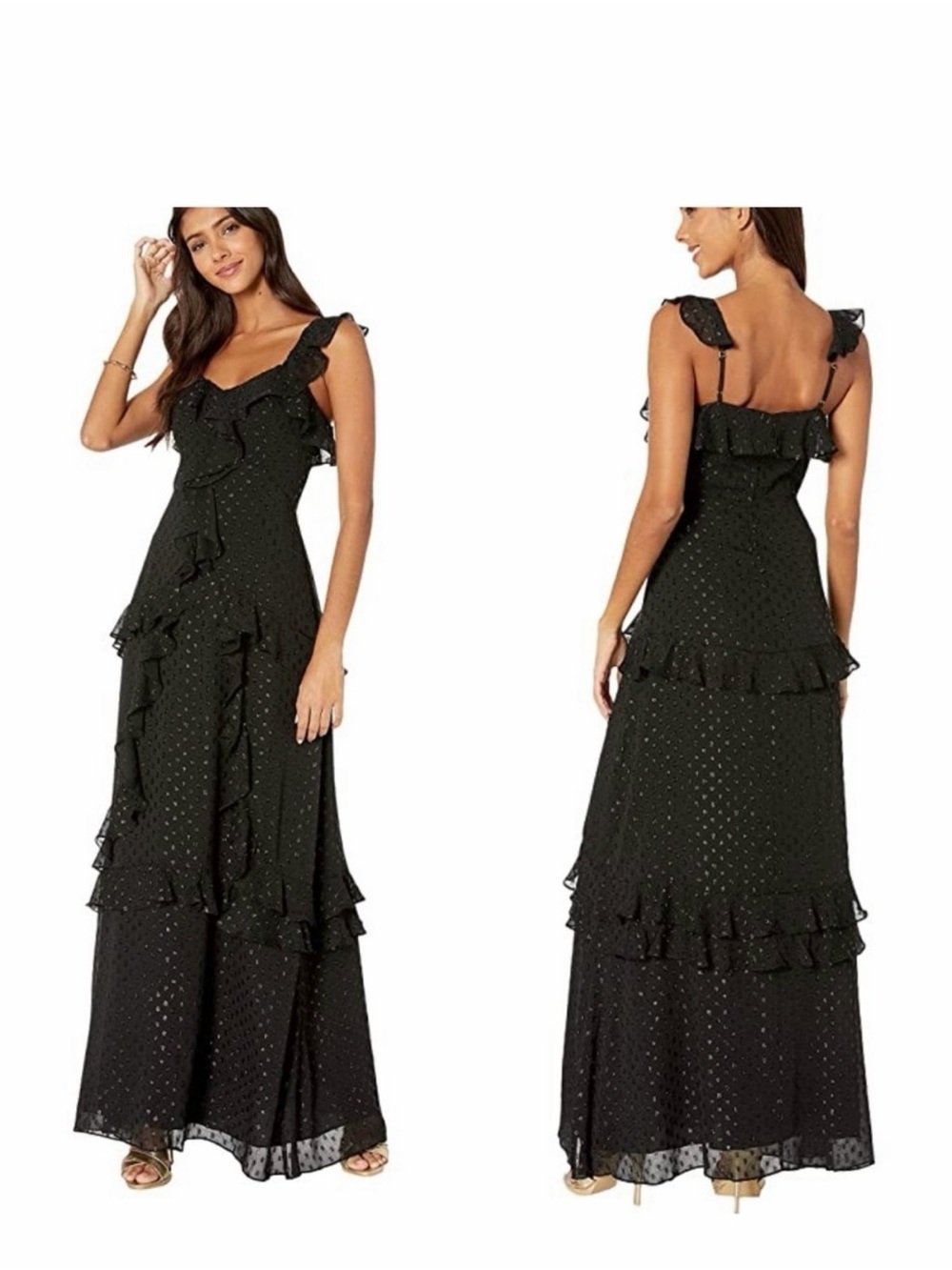 Lilly Pulitzer Riland Ruffle Maxi Dress Size 4
